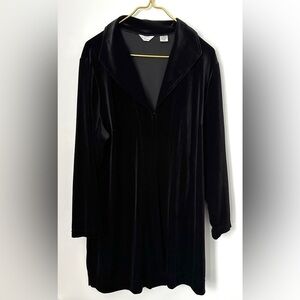 NWT Laura Ashley Black Velour Holiday Jewels Formal Sweater Jacket Women’s 2X